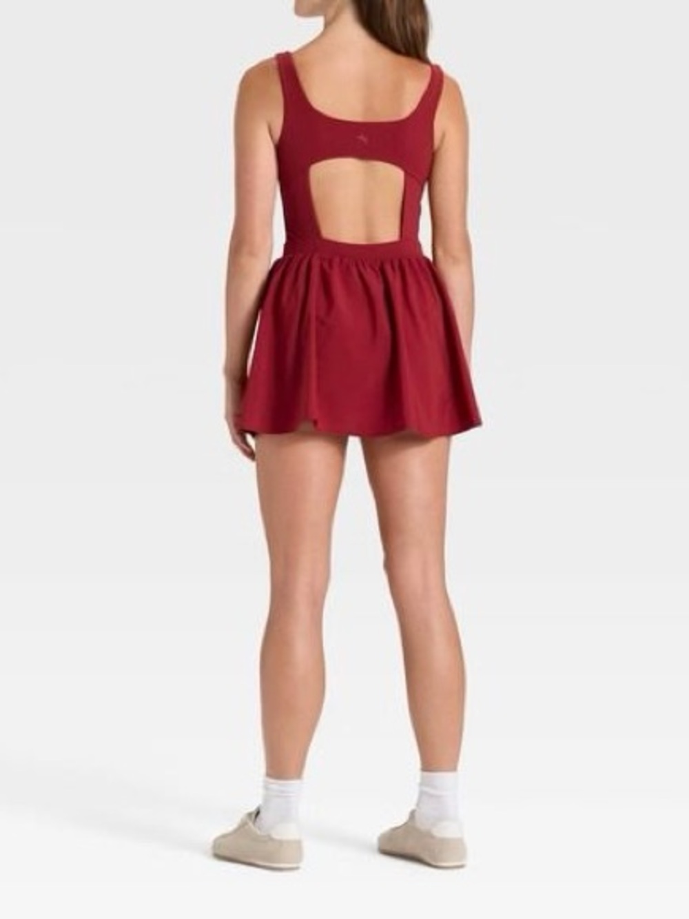JoyLab Game Day Dress with Built-In Shorts - Maroon - Picture 2 of 11